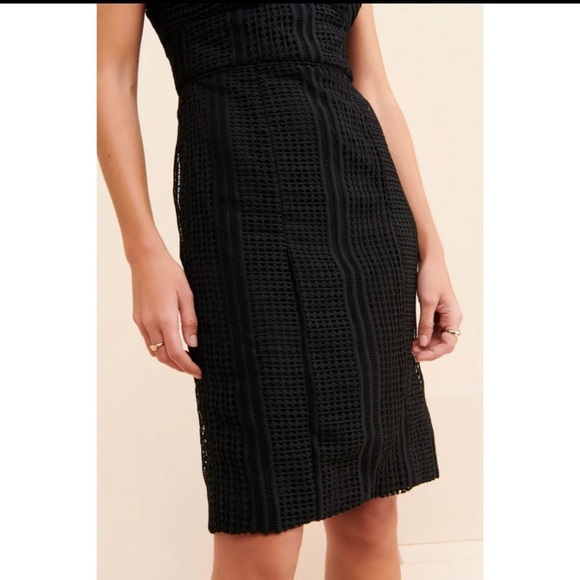 Anthropologie Taleen Lace Midi Dress Maeve black16 - Picture 3 of 14